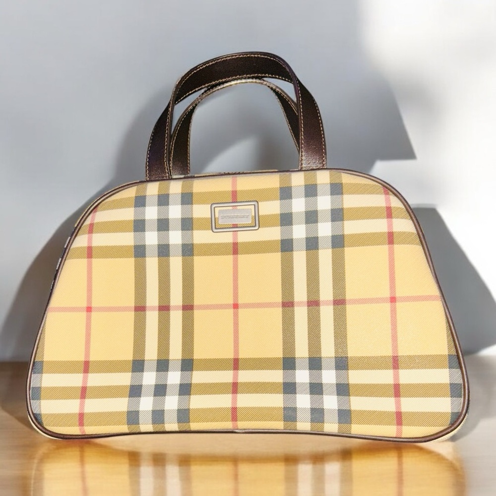 Burberry Handbag PVC coated canvas Nova Check AUTHENTIC